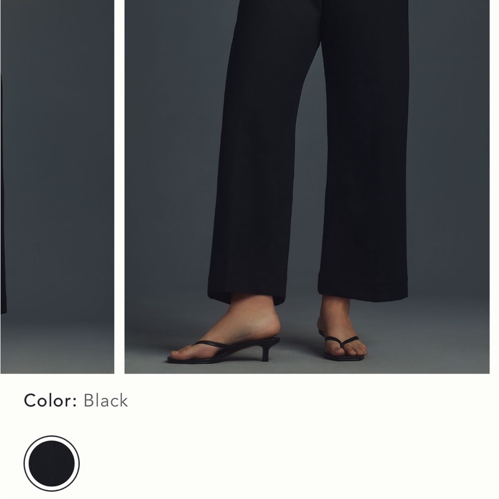 Maeve Black Wide Leg Pants with Elegant Silhouette
